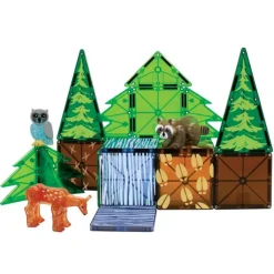 Construcción magnética 25 piezas Animales del bosque - Magna-Tiles