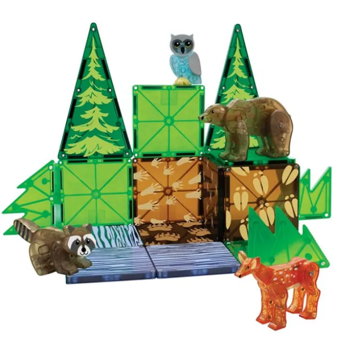 Construcción magnética 25 piezas Animales del bosque - Magna-Tiles