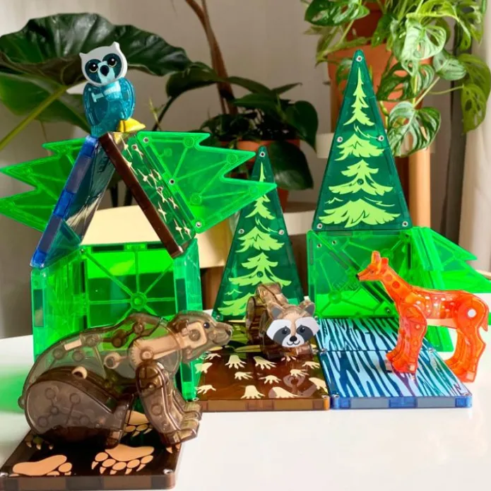 Construcción magnética 25 piezas Animales del bosque - Magna-Tiles