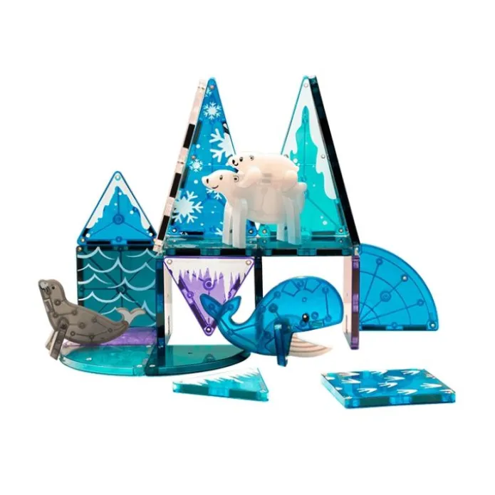 Construcción magnética 25 piezas Animales del ártico - Magna-Tiles