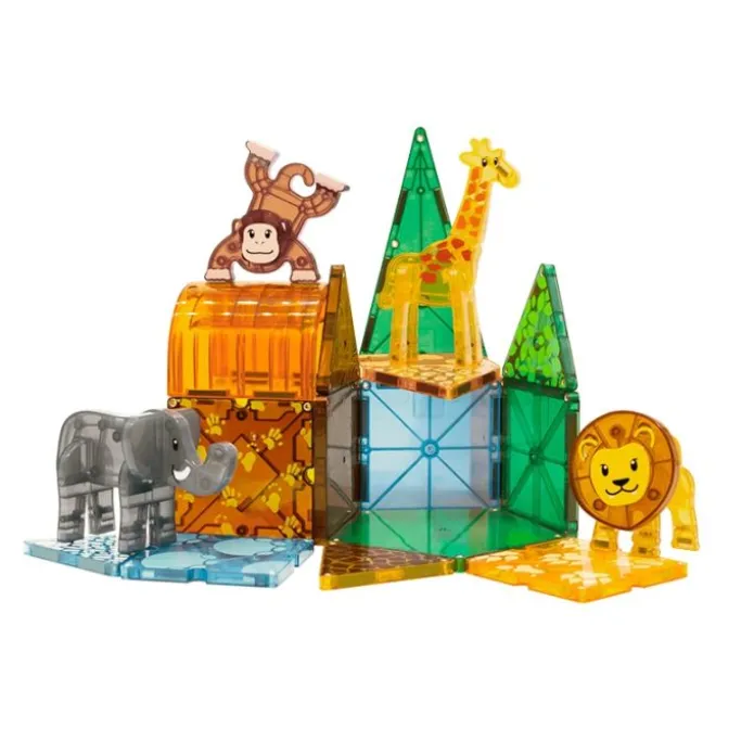 Construcción magnética 25 piezas Animales safari - Magna-Tiles