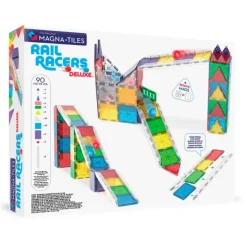 Construcción magnética 90 piezas Circuito de bolas Rail Racers - Magna-Tiles