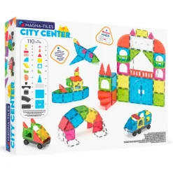 Construcción magnética 110 piezas Ciudad City Center - Magna-Tiles