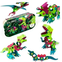 Construcción magnética 36 piezas Dino Adventure Pack - Clixo