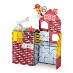 Construcción magnética 50 piezas Estación de bomberos Fire Station - Magna-Tiles