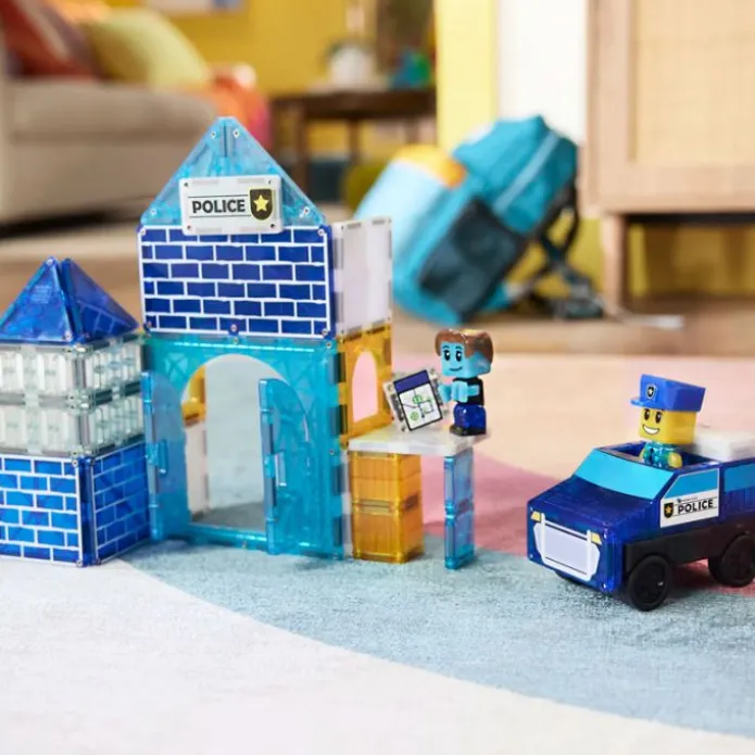 Construcción magnética 35 piezas Estación de policía Police Station - Magna-Tiles