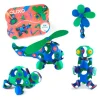 Construcción magnética 30 piezas flexibles Crew verde/azul - Clixo