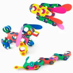Construcción magnética 42 piezas flexibles Rainbow - Clixo