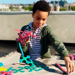 Construcción magnética 42 piezas flexibles Rainbow - Clixo