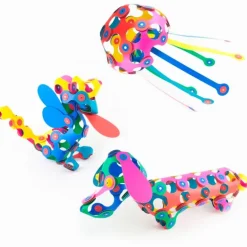Construcción magnética 60 piezas flexibles Super Rainbow - Clixo