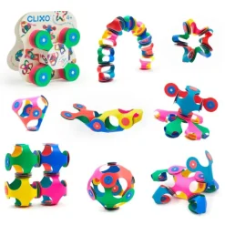 Construcción magnética 9 piezas flexibles Tiny Mighty Minipack - Clixo