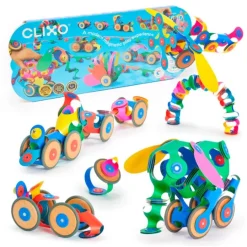 Construcción magnética 72 piezas flexibles Wheel Creator - Clixo