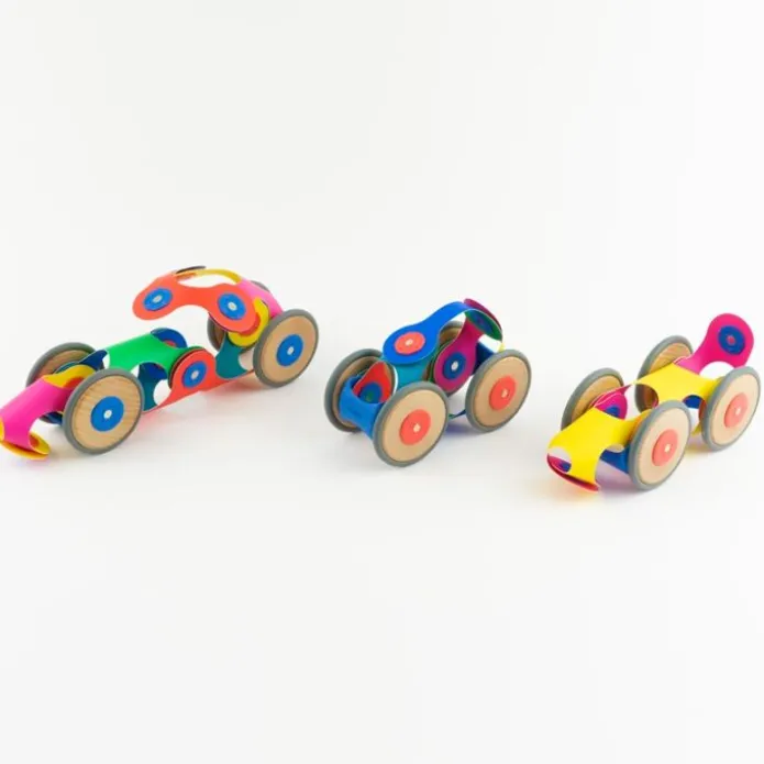Construcción magnética 72 piezas flexibles Wheel Creator - Clixo