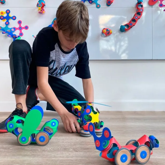 Construcción magnética 72 piezas flexibles Wheel Creator - Clixo