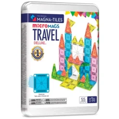 Construcción magnética 55 piezas MicroMags Travel en caja metálica - Magna-Tiles