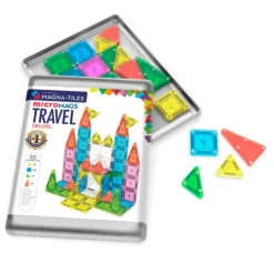 Construcción magnética 55 piezas MicroMags Travel en caja metálica - Magna-Tiles