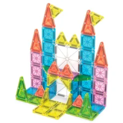 Construcción magnética 55 piezas MicroMags Travel en caja metálica - Magna-Tiles