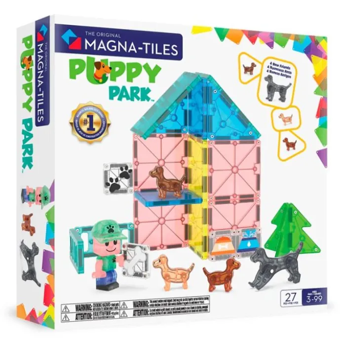Construcción magnética 27 piezas Parque de cachorros Puppy Park - Magna-Tiles