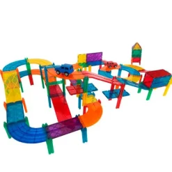 Construcción magnética pista de carreras Imanix 105 piezas - Braintoys