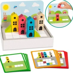 Construcción 14 piezas de madera Logic City - Goula