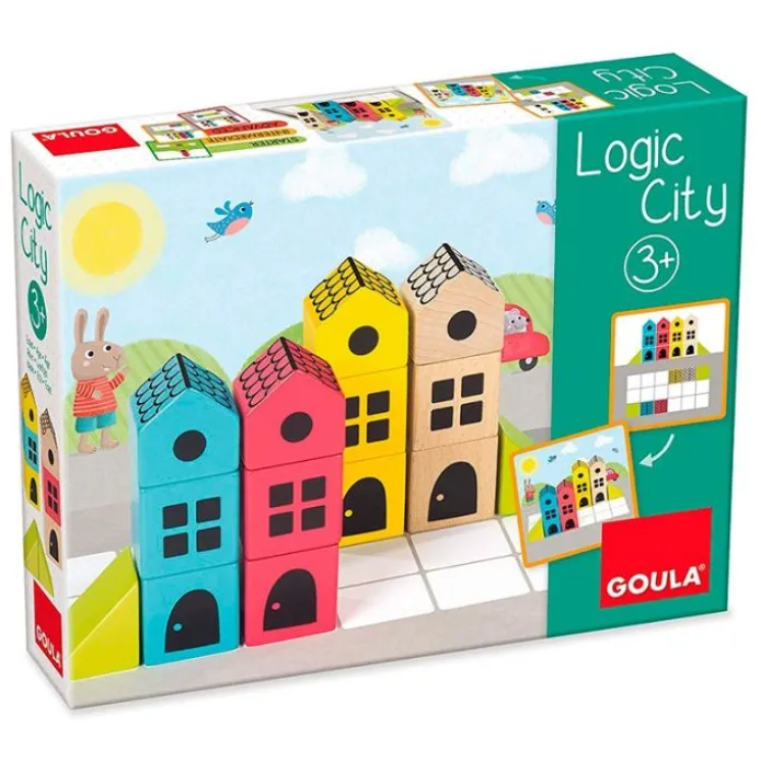 Construcción 14 piezas de madera Logic City - Goula