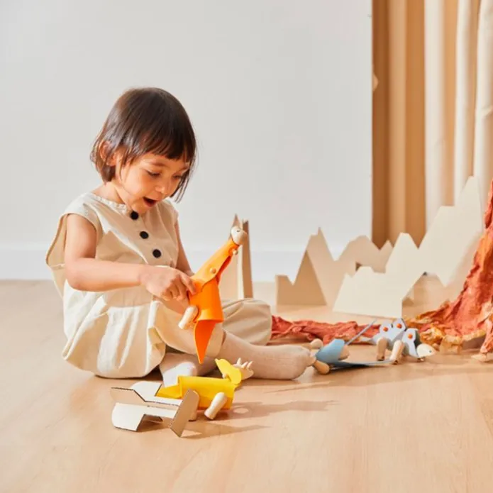 Construir dinosaurio Brachiosaurio de madera DIY - PlanToys