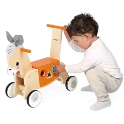Correpasillos de madera con encajable burro - Janod