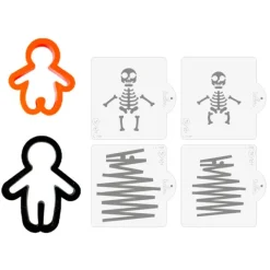 Cortadores y stencils esqueletos y momias Halloween - Decora