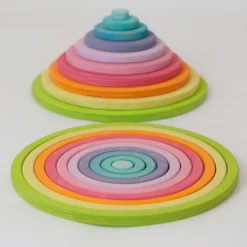 Círculos concéntricos y anillos colores pastel - Grimm's