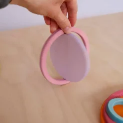 Círculos concéntricos y anillos colores pastel - Grimm's