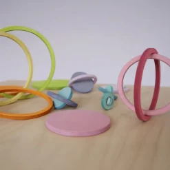 Círculos concéntricos y anillos colores pastel - Grimm's