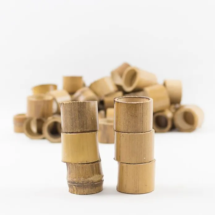 Círculos de madera de bambú 4 cm 500 g - Deukaliptus