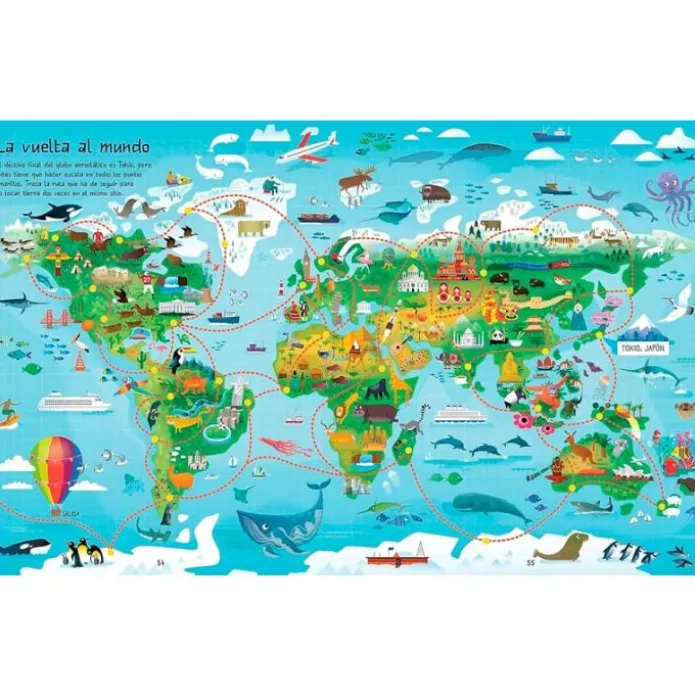 Cuaderno de pasatiempos Laberintos por el mundo - Usborne