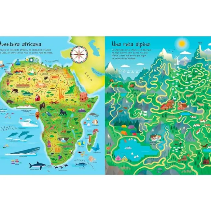 Cuaderno de pasatiempos Laberintos por el mundo - Usborne