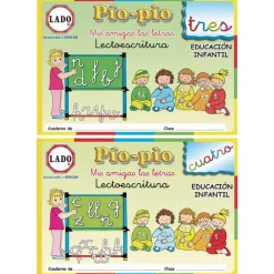 Cuadernos de lectoescritura Mis amigas las letras Pío-Pío 3 y 4 - LADO