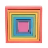 Cuadrados de madera de colores (7) - TickiT