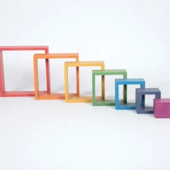 Cuadrados de madera de colores (7) - TickiT