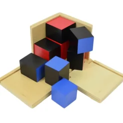 Cubo del binomio de madera - Montessori