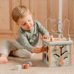 Cubo de madera con actividades Amigos del Bosque - Little Dutch