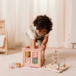 Cubo de madera con actividades Jardín de Hadas - Little Dutch