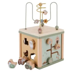 Cubo de madera con actividades Pequeña Granja - Little Dutch