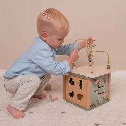 Cubo de madera con actividades Pequeña Granja - Little Dutch