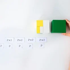 Cubo de madera potencias de 2 - Montessori