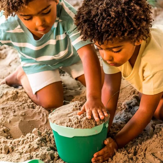 Cubo de playa con colador Bucki azul - Quut