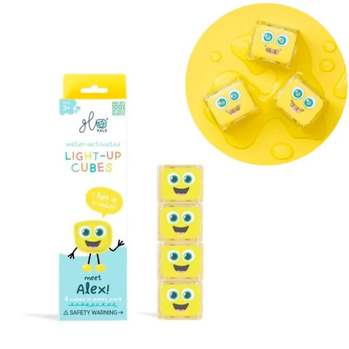 Cubos acuáticos de luz amarillos Alex (4) - GloPals