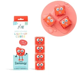 Cubos acuáticos de luz rojos Sammy (4) - GloPals