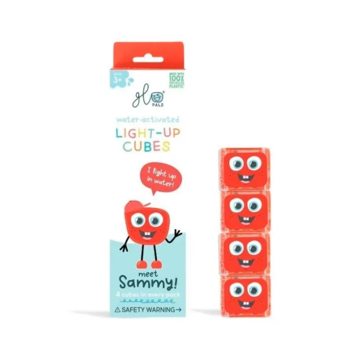 Cubos acuáticos de luz rojos Sammy (4) - GloPals