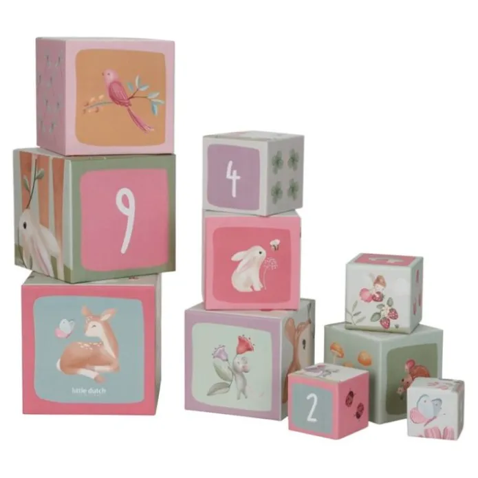 Cubos apilables con números Jardín de Hadas (10) - Little Dutch
