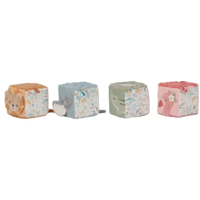 Cubos apilables de peluche Safari Friends - Little Dutch