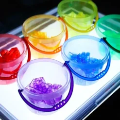 Cubos con asa de colores translúcidos (6) - TickiT